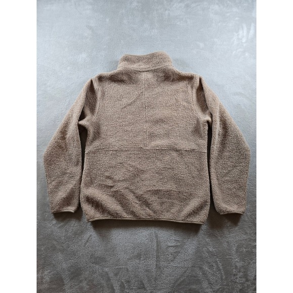 Patagonia Reclaimed Fleece Half Zip Pullover Womens S Tan Wool Blend 22935 - Picture 7 of 8